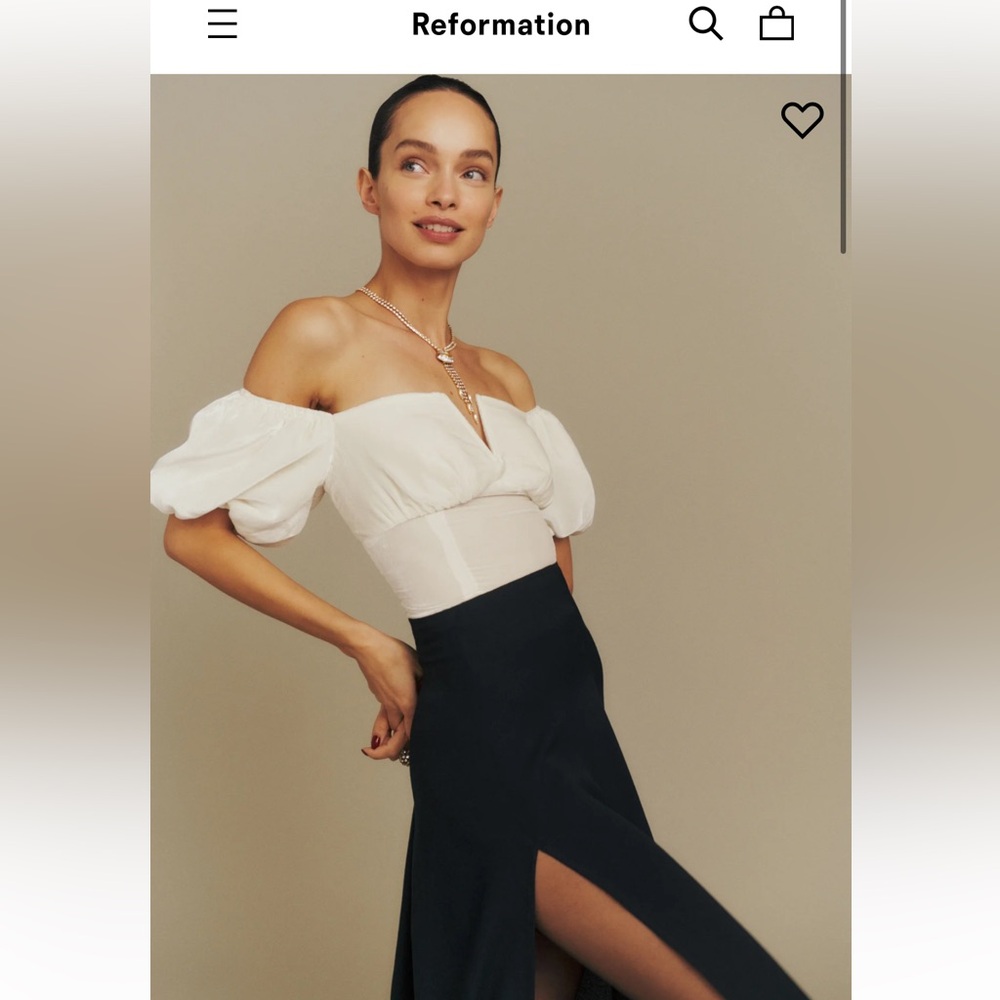 Reformation Amina Velvet Top-  New w/o Tags